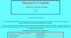Desktop Screenshot of memorizestatesandcapitals.com